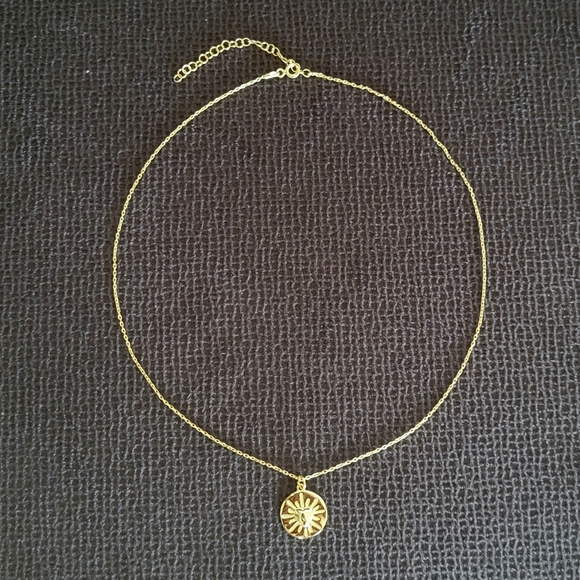 Zeyzey Gold💛 Heart❤ Disc📀 Pendant Necklace - Picture 2 of 15